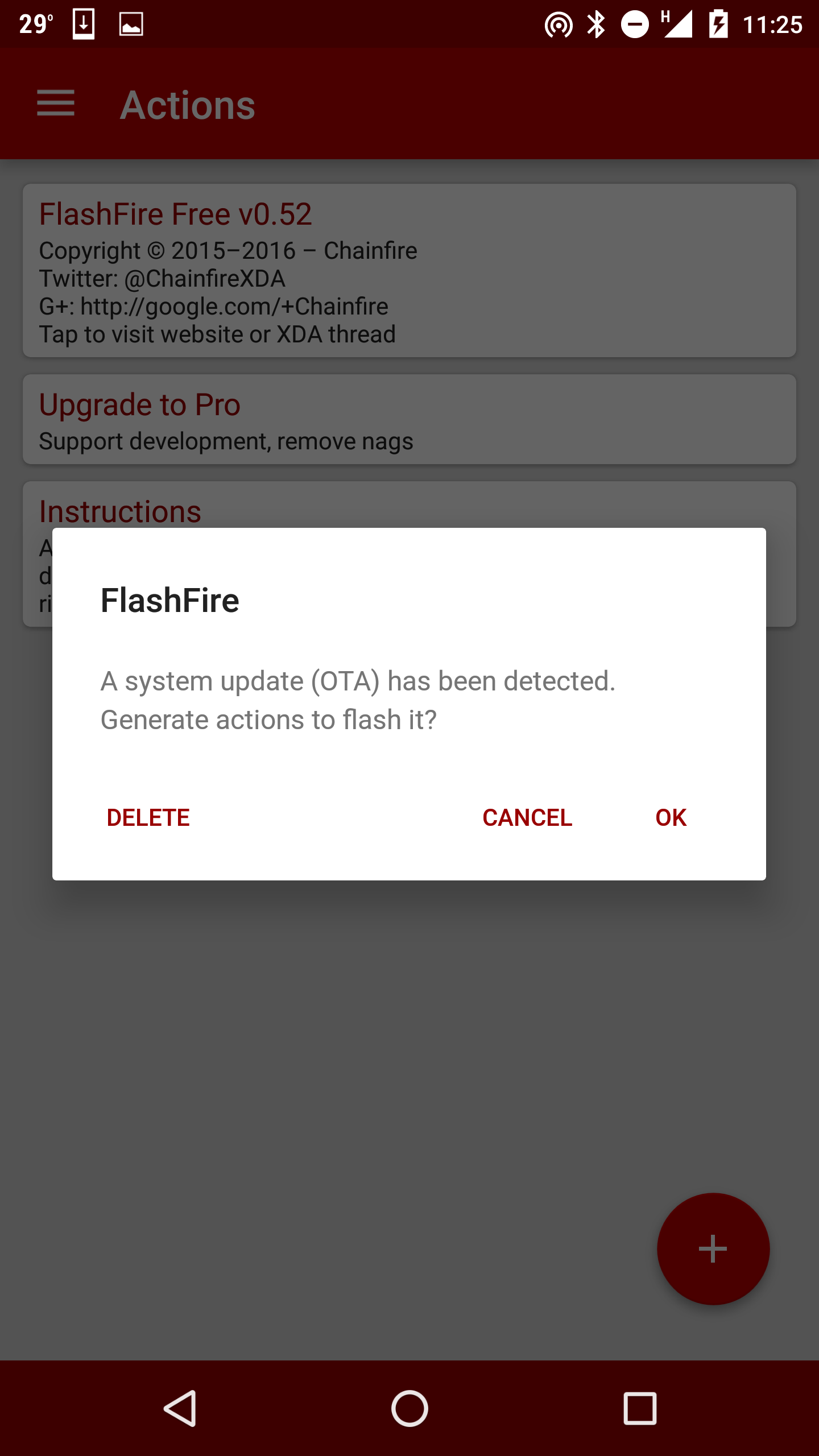 Accept the suggestion to generate an update action.